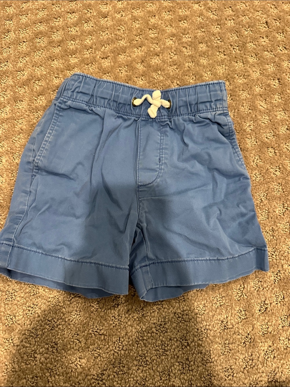 Crewcuts Light Blue Elastic-Waist Shorts with Drawstring
